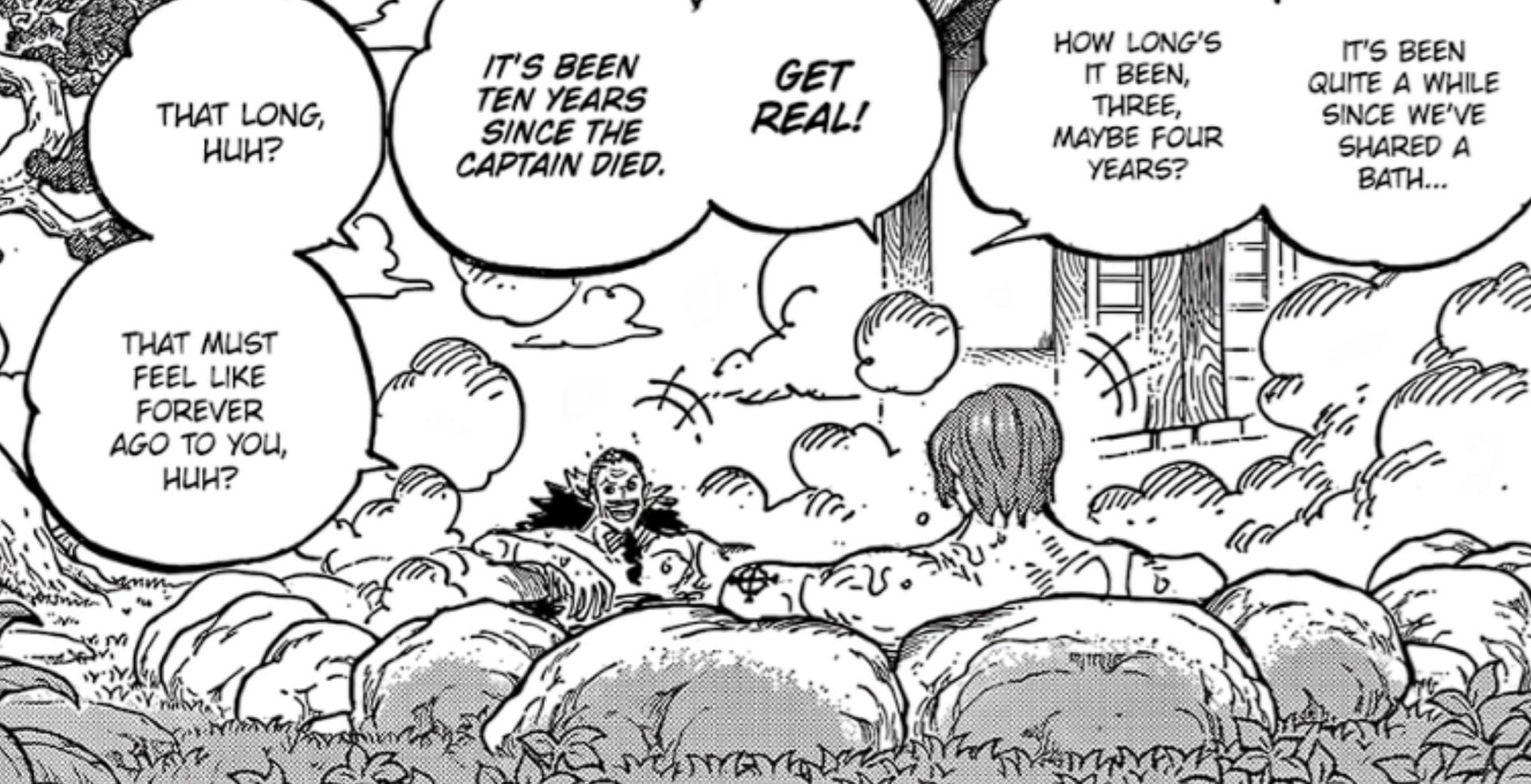Shanks and Gaban's conversation in One Piece hints at Elbaph's time dilation (Image via Shueisha)
